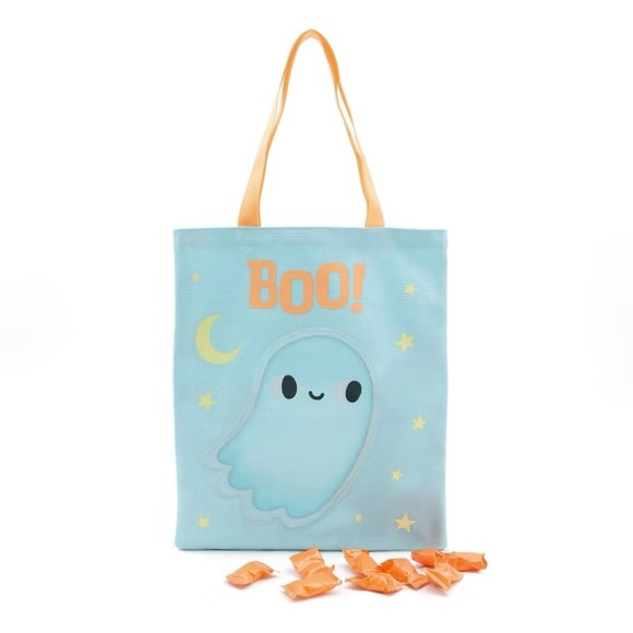 14" Ghost Halloween Trick or Treat Fabric Bag nwt - Picture 3 of 3